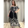 Šaty dlouhé carmen elegantní icecool krátký rukáv dámské (M/L, XL/2XL) AINUOSI  ITALSKÁ MODA IMB247011/DUR (Velikost M/L, Barva bílá)