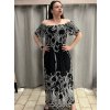 Šaty dlouhé carmen elegantní icecool krátký rukáv dámské (M/L, XL/2XL) AINUOSI  ITALSKÁ MODA IMB247011/DUR (Velikost M/L, Barva bílá)