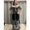 Šaty dlouhé carmen elegantní icecool krátký rukáv dámské (M/L, XL/2XL) AINUOSI  ITALSKÁ MODA IMB247011/DUR (Velikost M/L, Barva bílá)