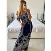 Šaty dlouhé carmen elegantní icecool krátký rukáv dámské (M/L, XL/2XL) AINUOSI  ITALSKÁ MODA IMB247011/DUR (Velikost M/L, Barva bílá)