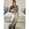 Šaty dlouhé carmen elegantní icecool krátký rukáv dámské (M/L, XL/2XL) AINUOSI  ITALSKÁ MODA IMB247011/DUR (Velikost M/L, Barva bílá)