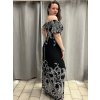 Šaty dlouhé carmen elegantní icecool krátký rukáv dámské (M/L, XL/2XL) AINUOSI  ITALSKÁ MODA IMB247011/DUR (Velikost M/L, Barva bílá)