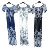 Šaty dlouhé carmen elegantní icecool krátký rukáv dámské (M/L, XL/2XL) AINUOSI  ITALSKÁ MODA IMB247011/DUR (Velikost M/L, Barva bílá)