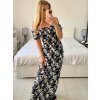 Šaty carmen žabičkované letní krátký rukáv dámské (M/L, XL/2XL ONE SIZE)  IMB24B230/DUR (Velikost M/L, Barva bílá)