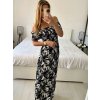 Šaty carmen žabičkované letní krátký rukáv dámské (M/L, XL/2XL ONE SIZE)  IMB24B230/DUR (Velikost M/L, Barva bílá)