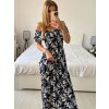 Šaty carmen žabičkované letní krátký rukáv dámské (M/L, XL/2XL ONE SIZE)  IMB24B230/DUR (Velikost M/L, Barva bílá)
