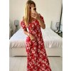 Šaty carmen žabičkované letní krátký rukáv dámské (M/L, XL/2XL ONE SIZE)  IMB24B230/DUR (Velikost M/L, Barva bílá)