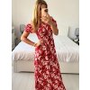 Šaty carmen žabičkované letní krátký rukáv dámské (M/L, XL/2XL ONE SIZE)  IMB24B230/DUR (Velikost M/L, Barva bílá)