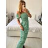 Šaty carmen žabičkované letní krátký rukáv dámské (M/L, XL/2XL ONE SIZE)  IMB24B212/DUR (Velikost M/L, Barva bílá)