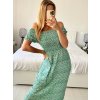Šaty carmen žabičkované letní krátký rukáv dámské (M/L, XL/2XL ONE SIZE)  IMB24B212/DUR (Velikost M/L, Barva bílá)