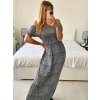 Šaty carmen žabičkované letní krátký rukáv dámské (M/L, XL/2XL ONE SIZE)  IMB24B212/DUR (Velikost M/L, Barva bílá)