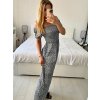 Šaty carmen žabičkované letní krátký rukáv dámské (M/L, XL/2XL ONE SIZE)  IMB24B212/DUR (Velikost M/L, Barva bílá)