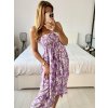 Šaty alá sukně žabičkované letní  dámské (M/L, XL/2XL ONE SIZE)  IMB24191/DUR (Velikost M/L, Barva bílá)