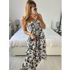 Šaty alá sukně žabičkované letní  dámské (M/L, XL/2XL ONE SIZE)  IMB24191/DUR (Velikost M/L, Barva bílá)
