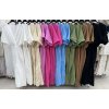 Šaty dlouhé letní krátký rukáv mušelín dámské (S/M/L ONE SIZE) ITALSKÁ MÓDA IMWAE24104/DUR (Velikost M/L, Barva bílá)