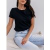 Tričko basic krátký rukáv dámské (S/M, L/XL) ITALSKÁ MÓDA IMWAE24545/DUR (Velikost L/XL, Barva bílá)
