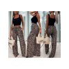 Kalhoty dlouhé letní dámské (S/M/L ONE SIZE) ITALSKÁ MÓDA IMWGS24540/DUR (Velikost M/L, Barva hnědá leopard)