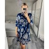 Šaty španělské letní krátký rukáv dámská  (S/M/L ONE SIZE) ITALSKÁ MÓDA IMM24M4247/DU (Velikost M/L, Barva Černá)