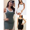 Šaty krátké letní na ramínka dámské (S/M/L ONE SIZE) ITALSKÁ MÓDA IMM24M55577/DUR (Velikost S/M/L, Barva Černá)