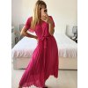 Šaty letní šifonové krátky rukáv dámske (S/M/L ONE SIZE) TALIANSKA MóDA IM424462/DU