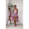 Šaty letní elegantní na ramínka dámské (S/M ONE SIZE) ITALSKÁ MÓDA IMPGM2424504/DUR (Velikost S/M/L, Barva fialová)