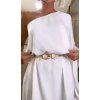 Šaty letní elegantní na jedno rameno dámské (S/M ONE SIZE) ITALSKÁ MÓDA IMPGM2420043/DUR