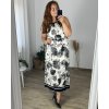 Šaty dlouhé letní bez rukávu dámské nadrozměr (46/48/50 ONE SIZE) ITALSKÁ MÓDA IMWEC24165-1/DUR (Velikost 48/50, Barva modrá)