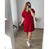 Šaty elegantní krátký rukáv dámské nadrozměr (50/52 ONE SIZE) ITALSKá MóDA IM424060/DR