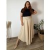 Sukně dlouhá dámské LADY (46/48/50 ONE SIZE) ITALSKÁ MÓDA IM424423/DR (Velikost 48/50, Barva modrá petrolejová)