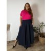 Sukně dlouhá dámské LADY (46/48/50 ONE SIZE) ITALSKÁ MÓDA IM424423/DR (Velikost 48/50, Barva modrá petrolejová)