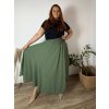 Sukně dlouhá dámské LADY (46/48/50 ONE SIZE) ITALSKÁ MÓDA IM424423/DR (Velikost 48/50, Barva modrá petrolejová)