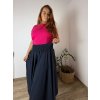 Sukně dlouhá dámské LADY (46/48/50 ONE SIZE) ITALSKÁ MÓDA IM424423/DR (Velikost 48/50, Barva modrá petrolejová)