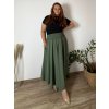 Sukně dlouhá dámské LADY (46/48/50 ONE SIZE) ITALSKÁ MÓDA IM424423/DR (Velikost 48/50, Barva modrá petrolejová)