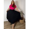 Sukně dlouhá dámské LADY (46/48/50 ONE SIZE) ITALSKÁ MÓDA IM424423/DR (Velikost 48/50, Barva modrá petrolejová)