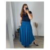 Sukně dlouhá dámské LADY (46/48/50 ONE SIZE) ITALSKÁ MÓDA IM424423/DR (Velikost 48/50, Barva modrá petrolejová)