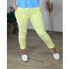 Kalhoty strečové dlouhé dámské nadrozměr (50/52 ONE SIZE) ITALSKÁ MÓDA IMPSH23B0002A/DR (Velikost 50/52, Barva zelená mintova)