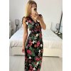 Šaty dlouhé letní bez rukávu dámské (M/L, XL/XXL) AINUOSI  ITALSKÁ MODA IMB24A356-1/DUR (Velikost M/L, Barva Černá)