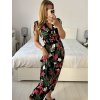 Šaty dlouhé letní bez rukávu dámské (M/L, XL/XXL) AINUOSI  ITALSKÁ MODA IMB24A356-1/DUR (Velikost M/L, Barva Černá)