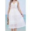 Šaty letní boho krajkové na ramínka dámské (S/M ONE SIZE) ITALSKÁ MÓDA IMPEM2325900/DUR (Velikost S/M/L, Barva bílá)