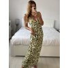 Šaty dlouhé letní na ramínka dámské (S/M - L/XL) ITALSKÁ MÓDA IMPEM2456130/DUR (Velikost S/M/L, Barva Černá)