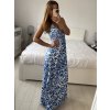 Šaty dlouhé letní na ramínka dámské (S/M - L/XL) ITALSKÁ MÓDA IMPEM2456130/DUR (Velikost S/M/L, Barva Černá)