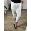 Kalhoty letní dlouhé dámské nadrozměr (50/52 ONE SIZE) ITALSKÁ MÓDA IMWEC24117/DUR (Velikost 50/52, Barva béžová)