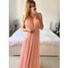 Šaty dlouhé společenské bez rukávu dámské (S/M ONE SIZE) ITALSKÁ MÓDA IMPSH2420019/DU (Velikost S/M/L, Barva růžová)