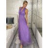 Šaty dlouhé společenské bez rukávu dámské (S/M ONE SIZE) ITALSKÁ MÓDA IMPSH2420019/DU (Velikost S/M/L, Barva růžová)