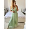 Šaty dlouhé společenské bez rukávu dámské (S/M ONE SIZE) ITALSKÁ MÓDA IMPSH2420019/DU (Velikost S/M/L, Barva růžová)