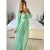 Šaty letní dlouhé šifonové dlouhý rukáv dámské JULIETTA (S/M ONE SIZE) ITALSKÁ MÓDA IMPES2389901/DUR (Velikost S/M/L, Barva růžová světlá)