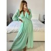 Šaty letní dlouhé šifonové dlouhý rukáv dámské JULIETTA (S/M ONE SIZE) ITALSKÁ MÓDA IMPES2389901/DUR (Velikost S/M/L, Barva růžová světlá)