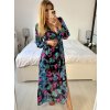 Šaty letní dlouhé šifonové dlouhý rukáv dámské JULIETTA (S/M ONE SIZE) ITALSKÁ MÓDA IMPES238990-6/DU (Velikost S/M/L, Barva Černá)