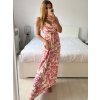 Šaty dlouhé letní na ramínka dámské (S/M - L/XL) ITALSKÁ MÓDA IMPEM2455588/DU (Velikost L/XL, Barva Černá)