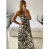 Šaty dlouhé letní na ramínka dámské (S/M - L/XL) ITALSKÁ MÓDA IMPEM2455588/DU (Velikost L/XL, Barva Černá)
